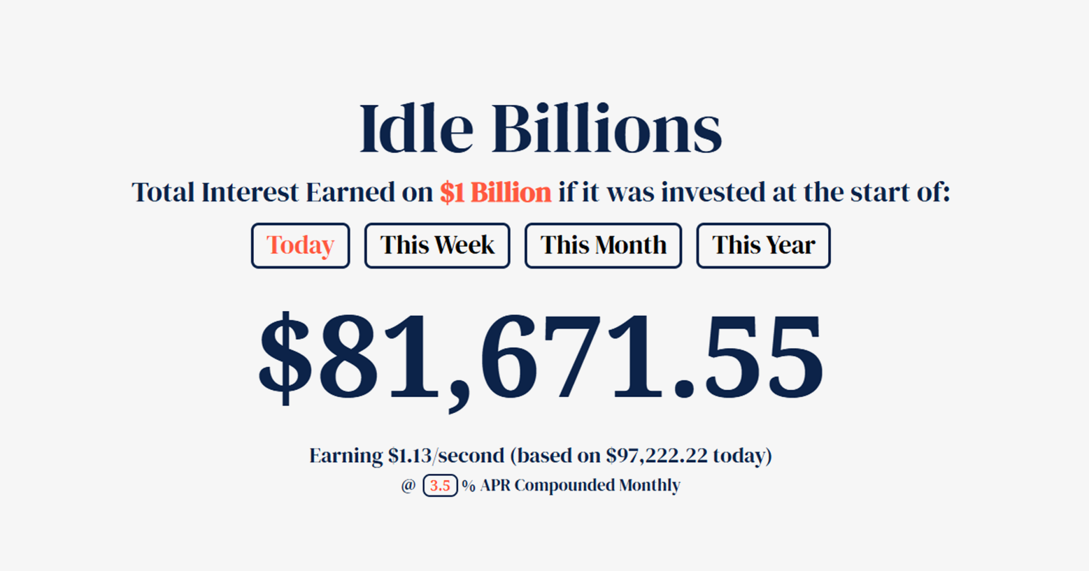 Screenshot of Idle Billions app